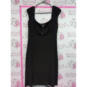 Frank Lyman Design milkmaid dress pink Black Dress pink Polka Dots